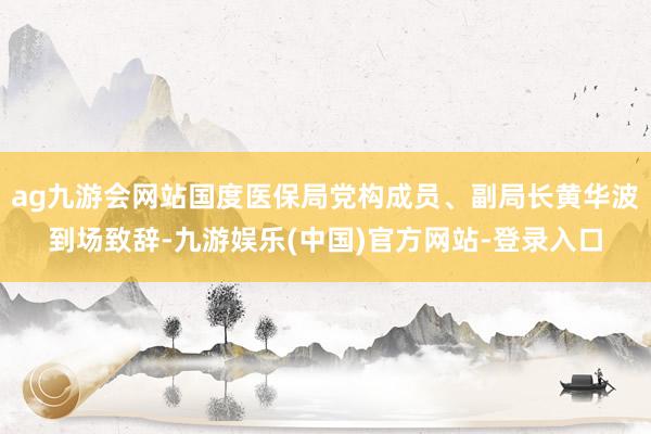 ag九游会网站国度医保局党构成员、副局长黄华波到场致辞-九游娱乐(中国)官方网站-登录入口