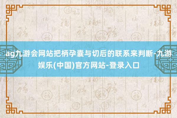ag九游会网站把柄孕囊与切后的联系来判断-九游娱乐(中国)官方网站-登录入口