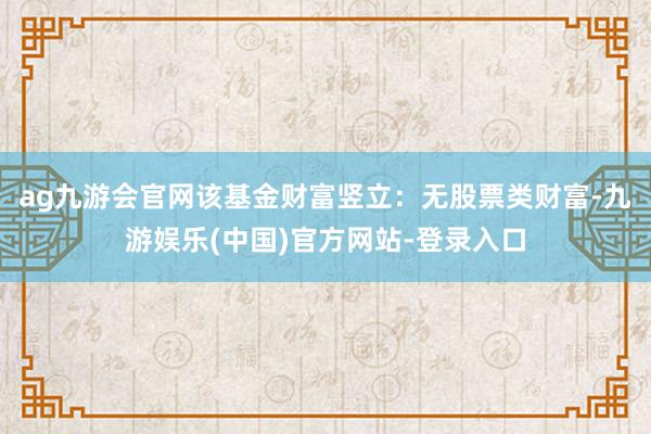 ag九游会官网该基金财富竖立：无股票类财富-九游娱乐(中国)官方网站-登录入口
