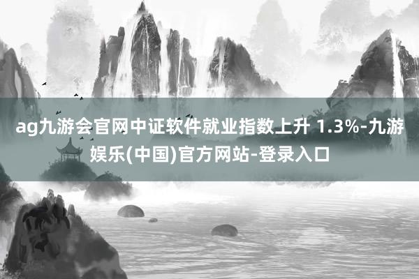 ag九游会官网中证软件就业指数上升 1.3%-九游娱乐(中国)官方网站-登录入口